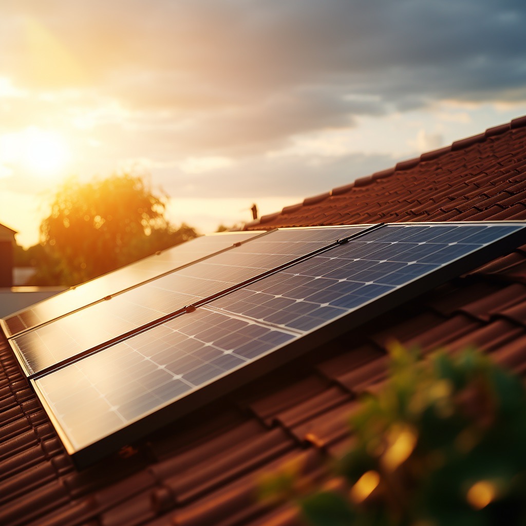 focus panneau photovoltaïque sur toit panneau photovoltaïque sur toit