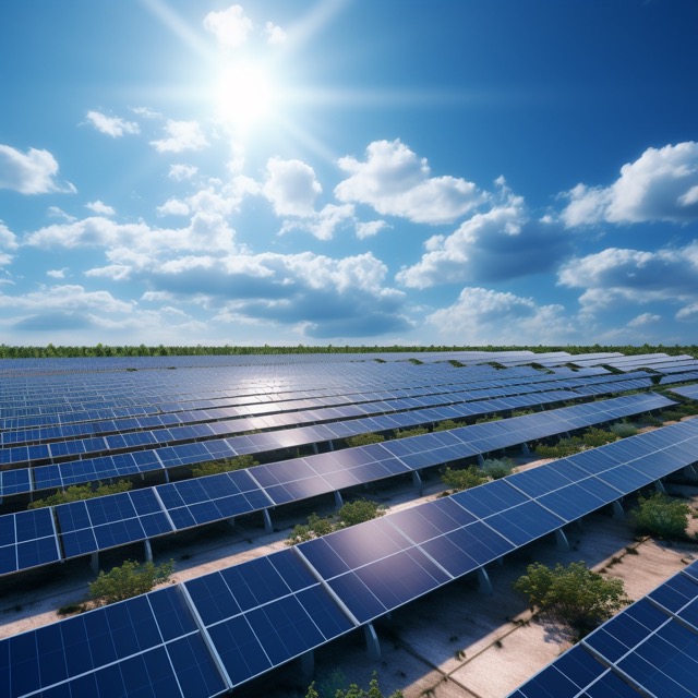 panneau solaire au sol