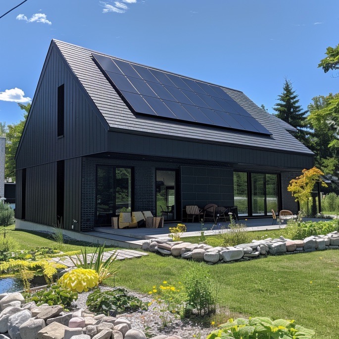 maison panneaux solaires